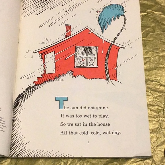 🍀2/10.00🍀The Cat in the Hat, Dr. Seuss 1957/1987, vintage very nice condition - Picture 5 of 7